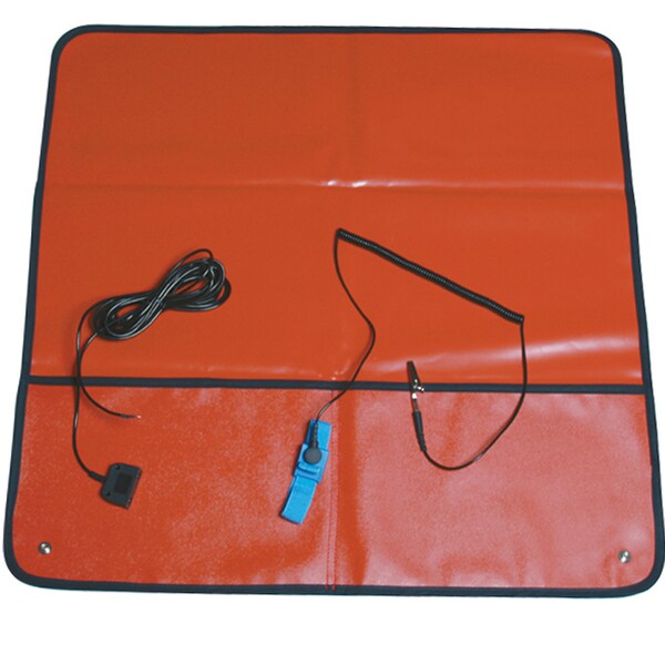 2'x2' Field Service Kit, Red, 2 Female 10mm Snaps, Mat Only No Hardware